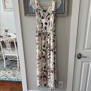Lucky Brand Floral V-Neck Maxi Dress